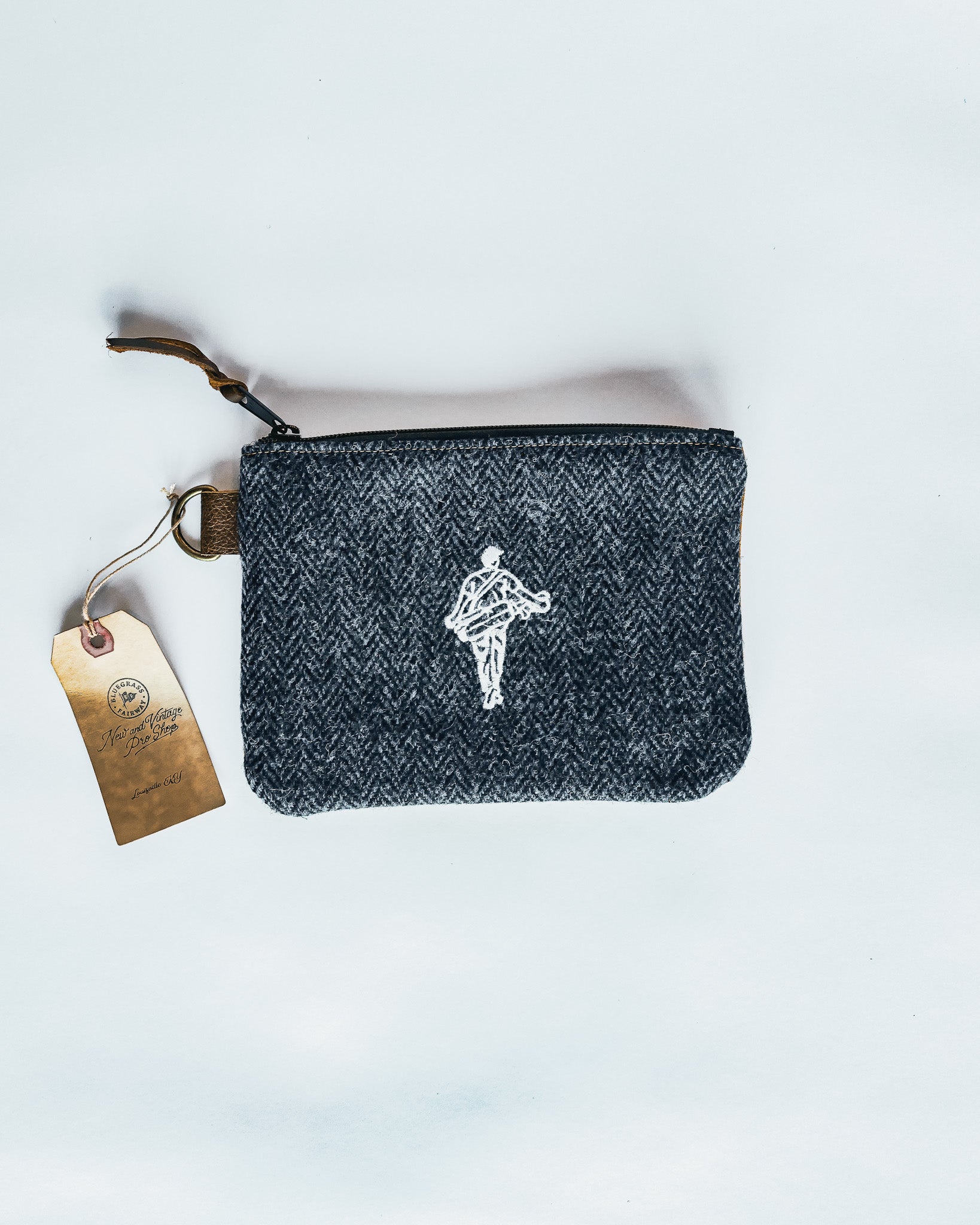 Bluegrass Fairway - Harris Tweed Zippered Valuable Pouch