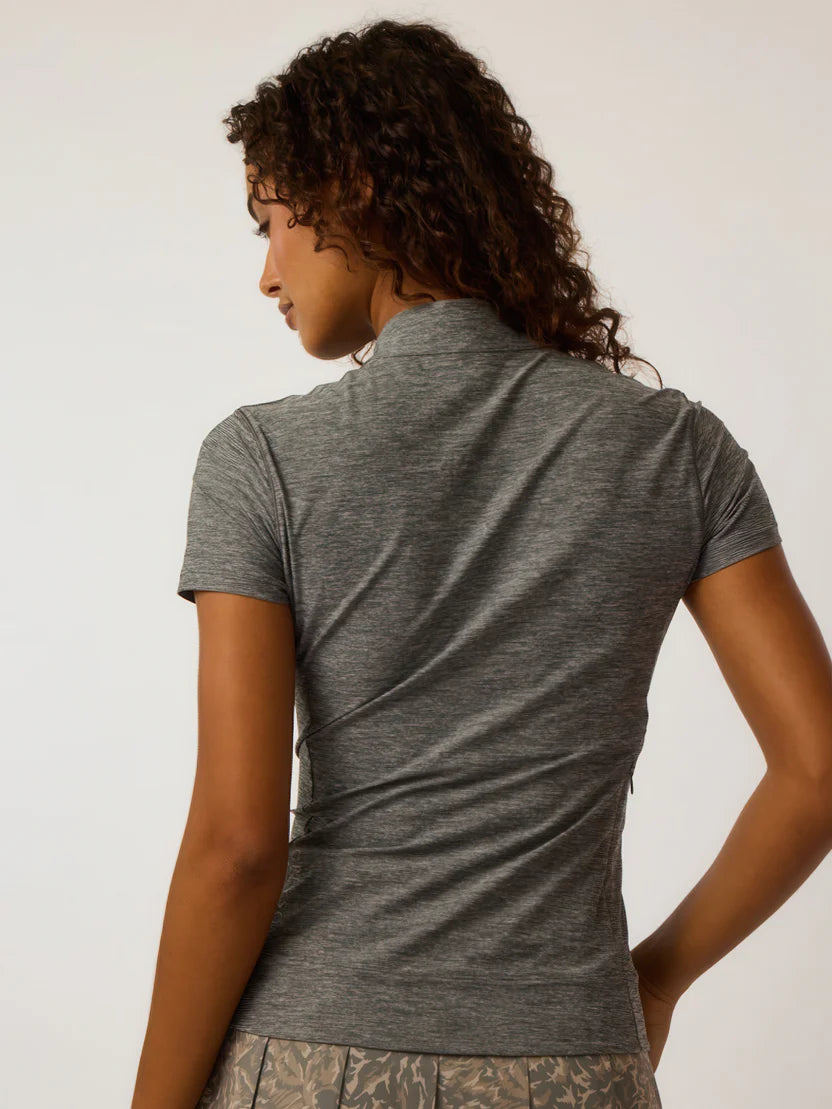 Greyson - Melange SS Halley II Quarter Zip Short Sleeve Top