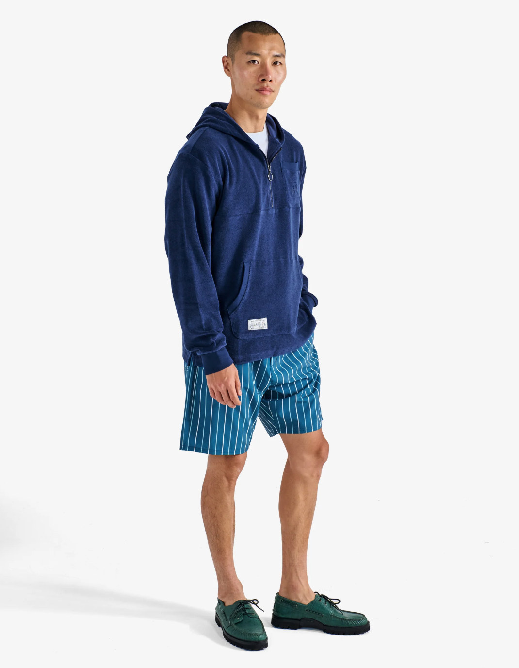Malbon - Castello French Terry Quarter Zip Hoodie