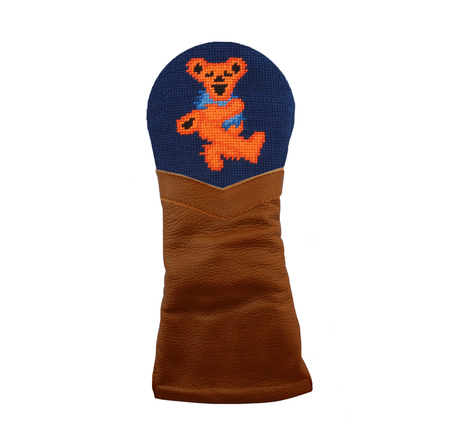 Smathers & Branson - Dancing Bear Fairway Headcover (Dark Navy) (Chestnut Leather)