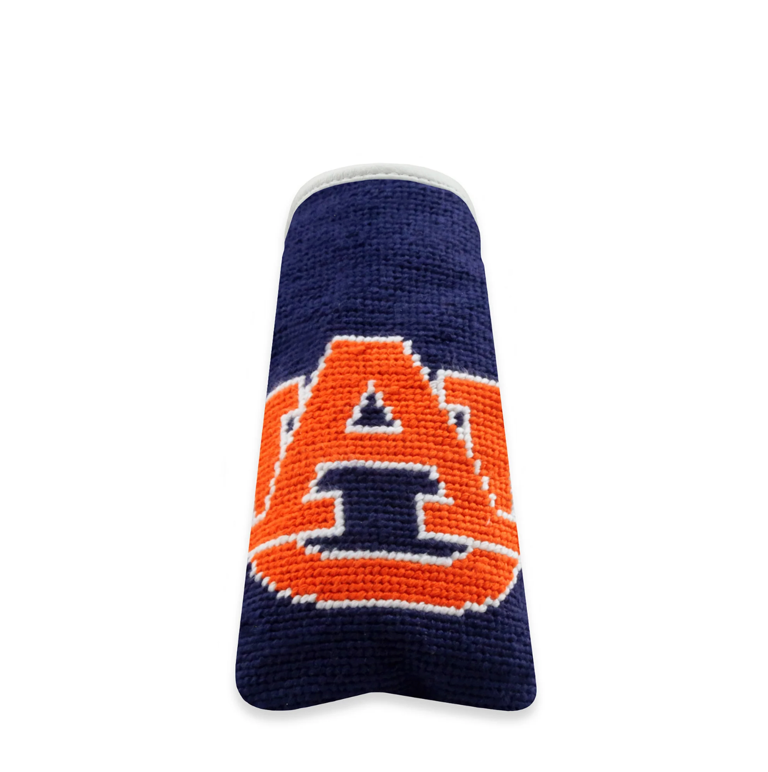 Smathers & Branson - Auburn Putter Headcover (Dark Navy - White-Orange Multi Stripes)