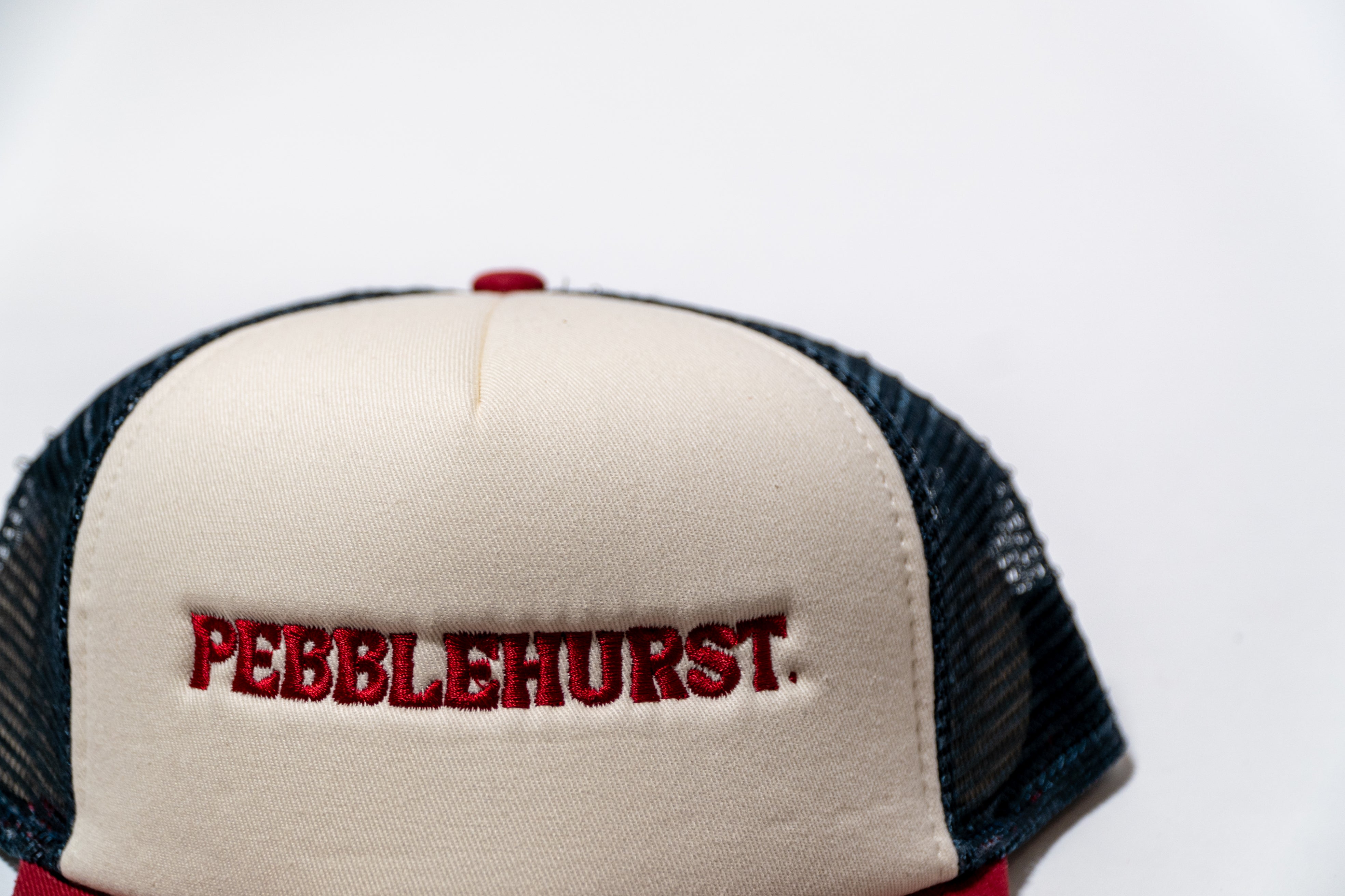 Pebblehurst - The North County Trucker Hat (Vanilla/Red/Navy)