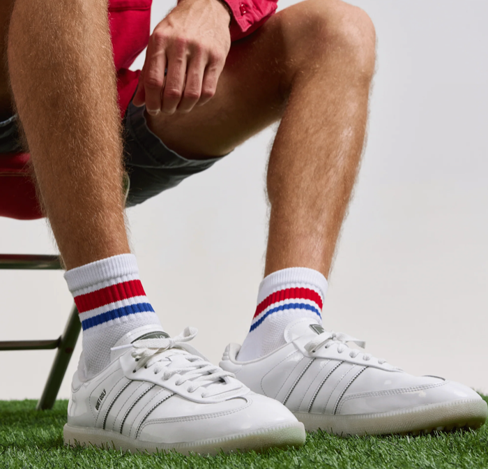 Del Campo Socks - Red / Blue Stripes