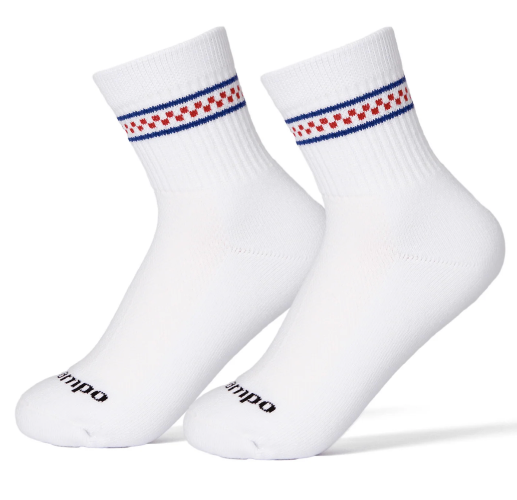 Del Campo Socks - Blue / Red Checkered Stripe