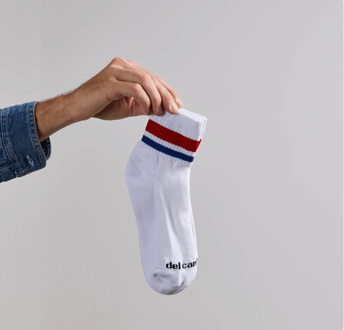 Del Campo Socks - Red / Blue Stripes