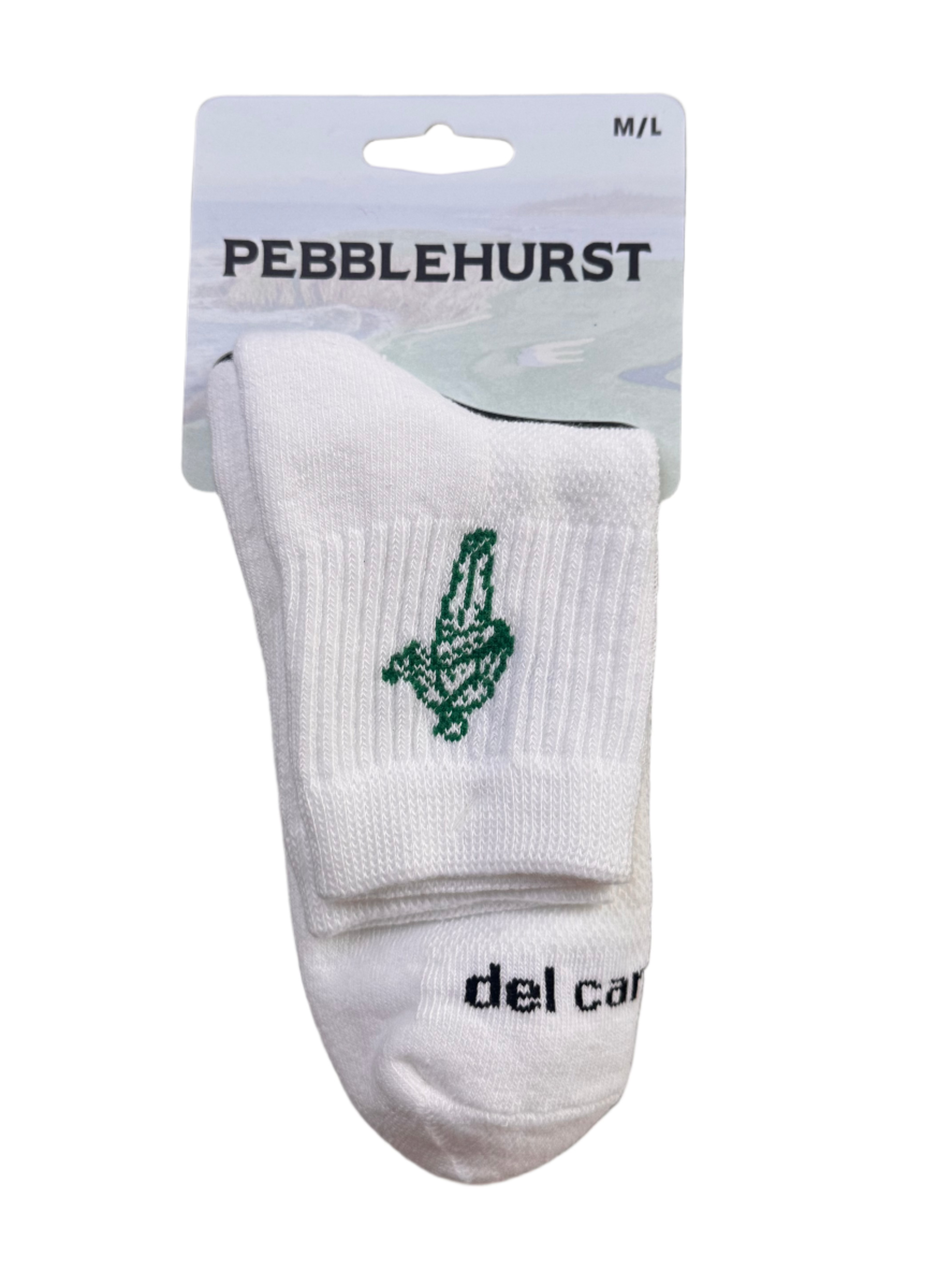 Del Campo - Socks with Pebblehurst  Walker Logo