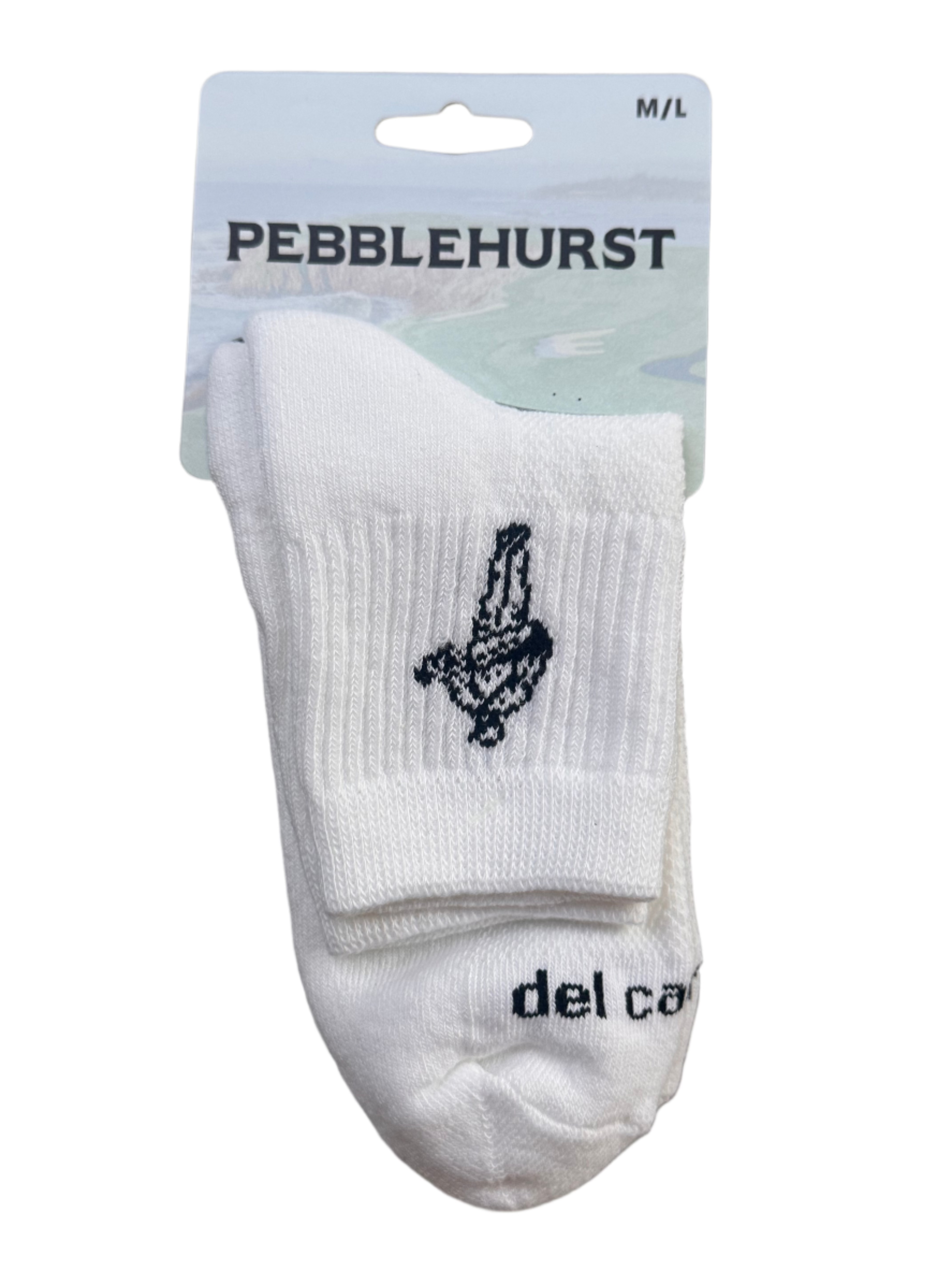 Del Campo - Socks with Pebblehurst  Walker Logo