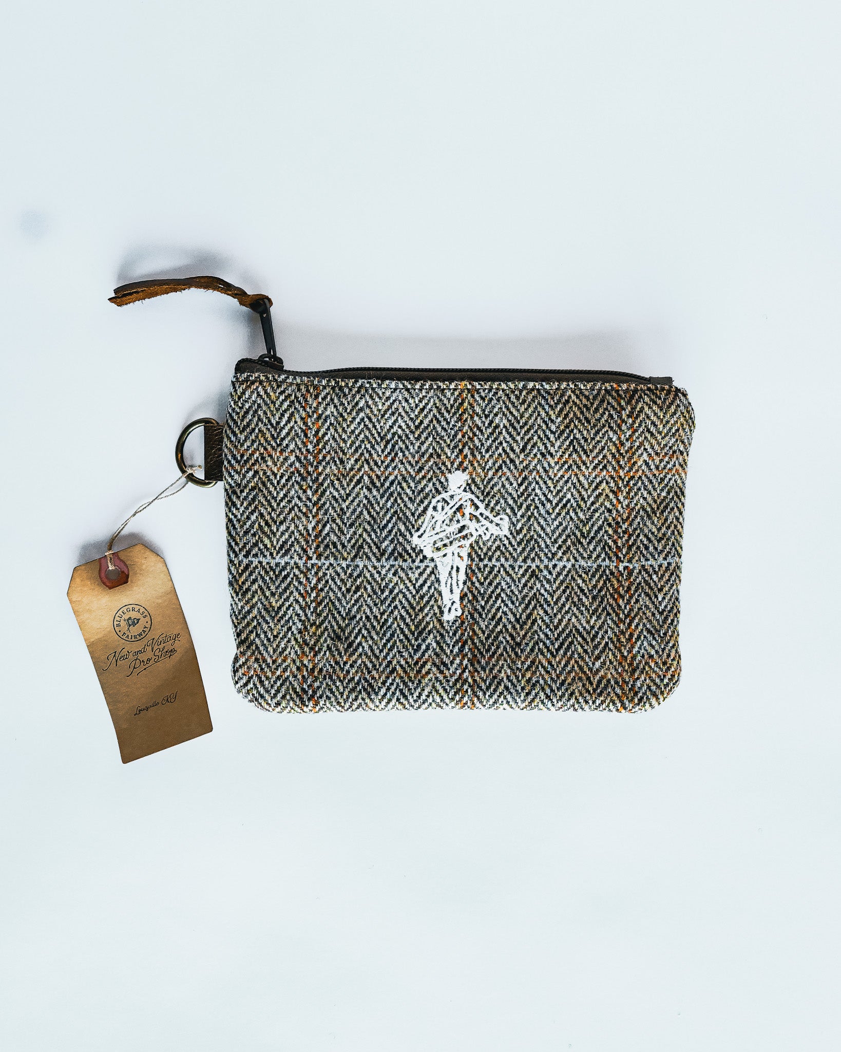 Bluegrass Fairway - Harris Tweed Zippered Valuable Pouch