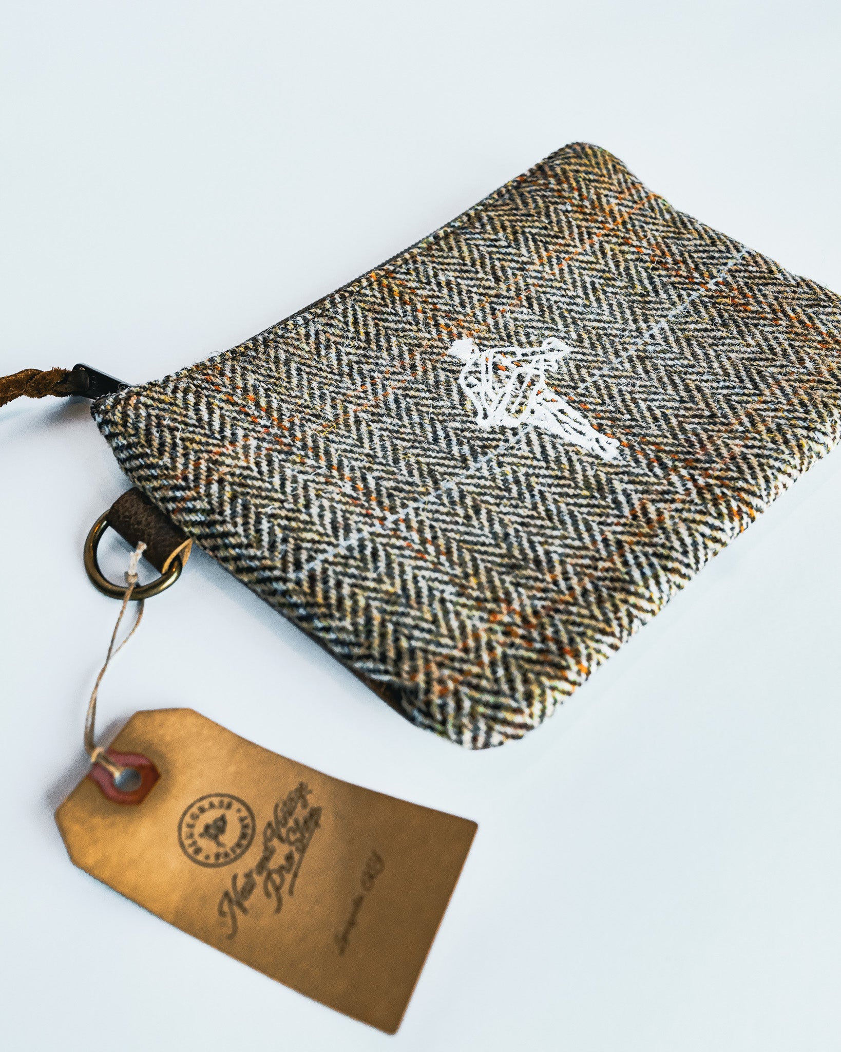 Bluegrass Fairway - Harris Tweed Zippered Valuable Pouch